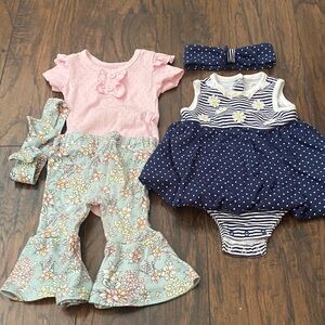 Little Me Pink and Blue Kids Matching Set